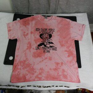 Freddy Krueger Tee Shirt Adult XL Tye Dye Big Face Graphic Quote Cotton Crewneck